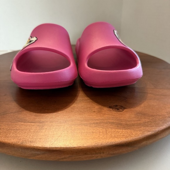 Hello Kitty by Sanrio Logo Bright Pink Adult's Slide Women's Size 9/10 Comfort - Picture 4 of 12